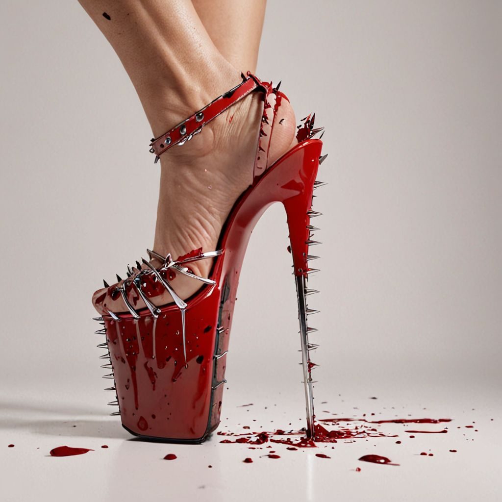 stripper very high heels, bloody razor sharp design, spikes, studio lighting, packshot, white background, 8k, photorealistic 
Steps: 10, Sampler: DPM++ SDE, CFG scale: 1.5, Seed: 1761357518, Size: 1024x1024, Model hash: c8df560d29, Model: juggernautXL_v9Rdphoto2Lightning, Lora hashes: "Alternative_Shoes_XL: 48db5c2cdb7a", Version: v1.8.0